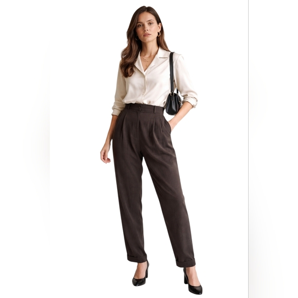 Saks Fifth Avenue Pants - Vintage Saks Fifth Avenue Silk Pleated Pants | Peter Nygård | High Rise | Size 4